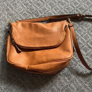 Tan Leather Crossbody Bag